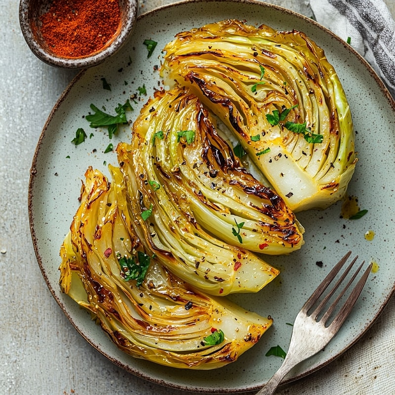 Air Fryer Grilled Cabbage with Paprika-Lime Butter